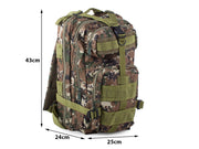 Tactical military backpack SURVIVAL 30L Green