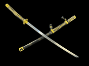 Katana Jintachi Gold dekorativna - kick-ass.eu