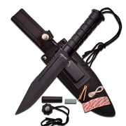 Taktički nož sa opremom SURVIVAL Black - kick-ass.eu