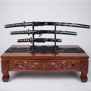 Katana, Wakizashi, and Tanto Set - Black Dragon
